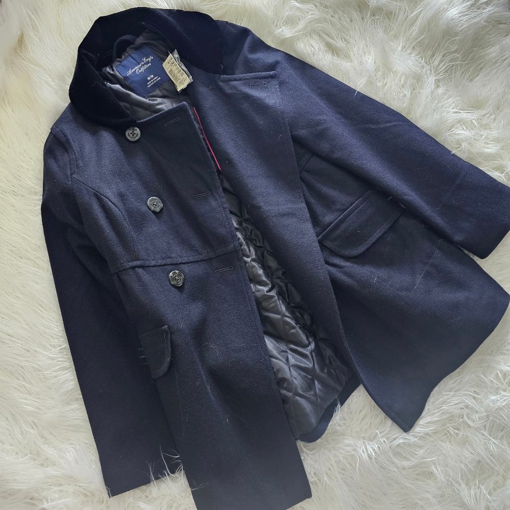 NWT American Eagle Babydoll Peacoat with Velvet Collar Size M